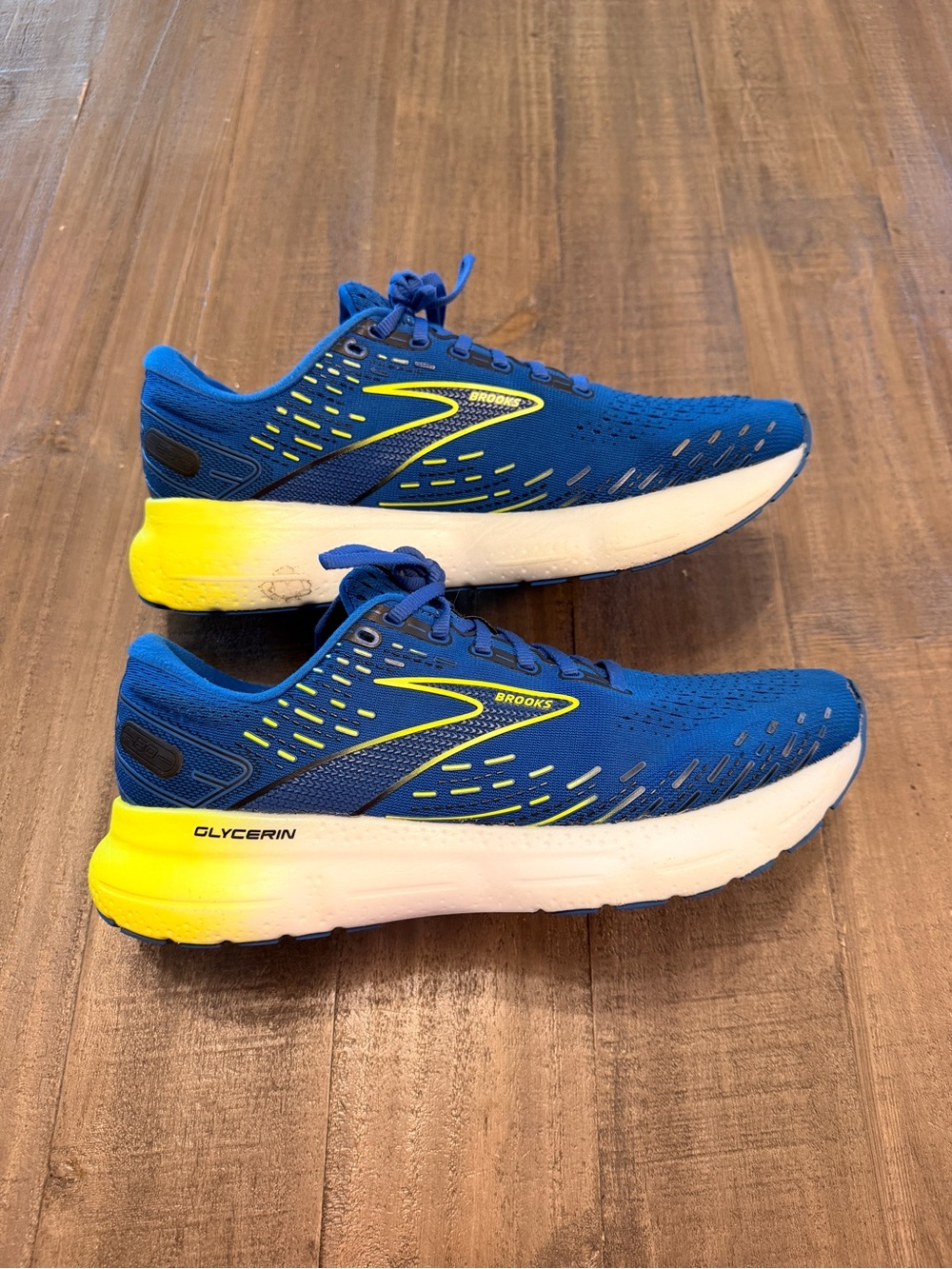 Brooks Glycerin 20 Shoes Mens Size 11 Blue And Yellow Road Running Sneaker